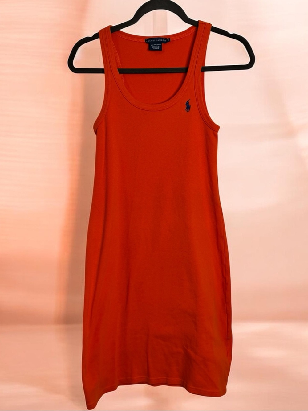 Ralph Lauren Bright Orange Sleeveless Mini Tank Dress